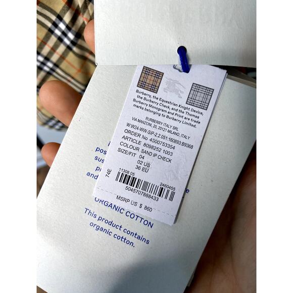 Burberry Checkered Cotton Shirt size 4 - Picture 8 of 10